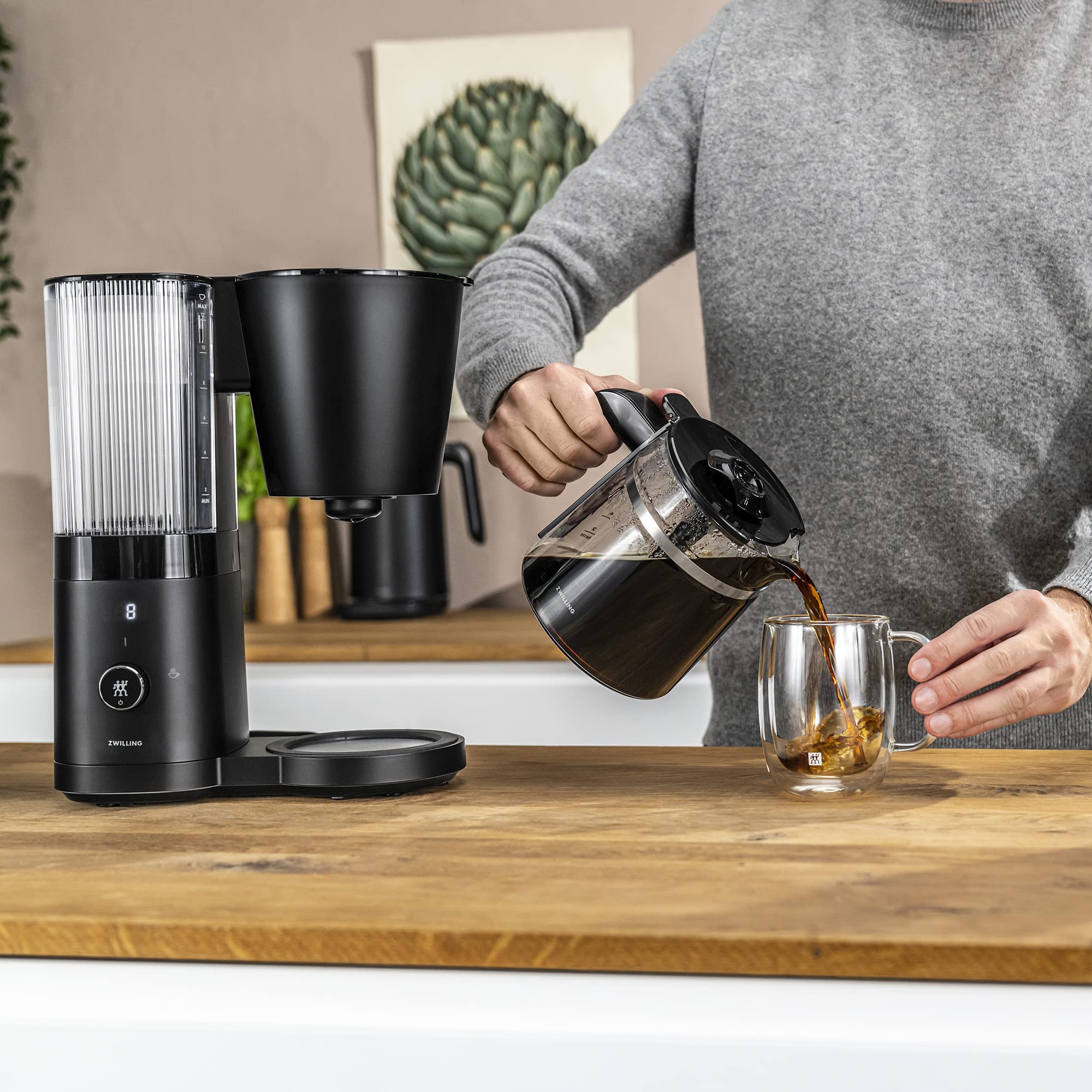 ZWILLING Enfinigy Glass Drip Coffee Maker 12 Cup, Awarded the SCA Golden Cup Standard, Black - Image 6