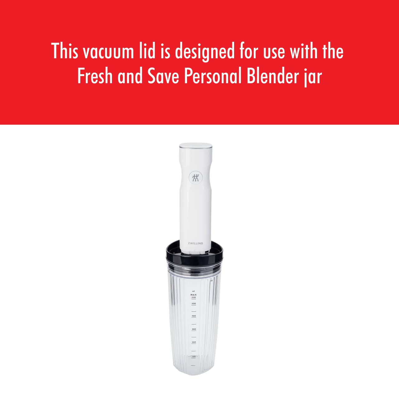 ZWILLING Enfinigy Vacuum Lid for Personal Blender Jar - Black - Image 3