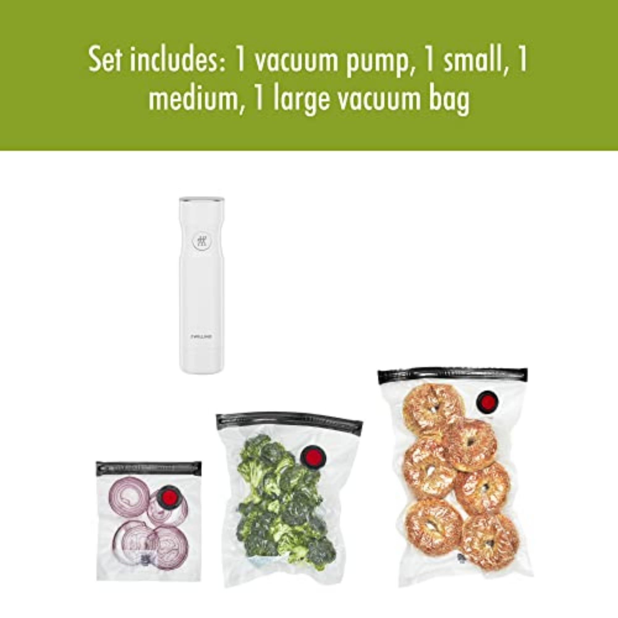 ZWILLING Fresh & Save Vacuum Sealer Machine 6-pc Starter Set, Airtight Food Storage Container, Reusable Sous Vide Bags, Meal Prep, BPA Free - Image 15