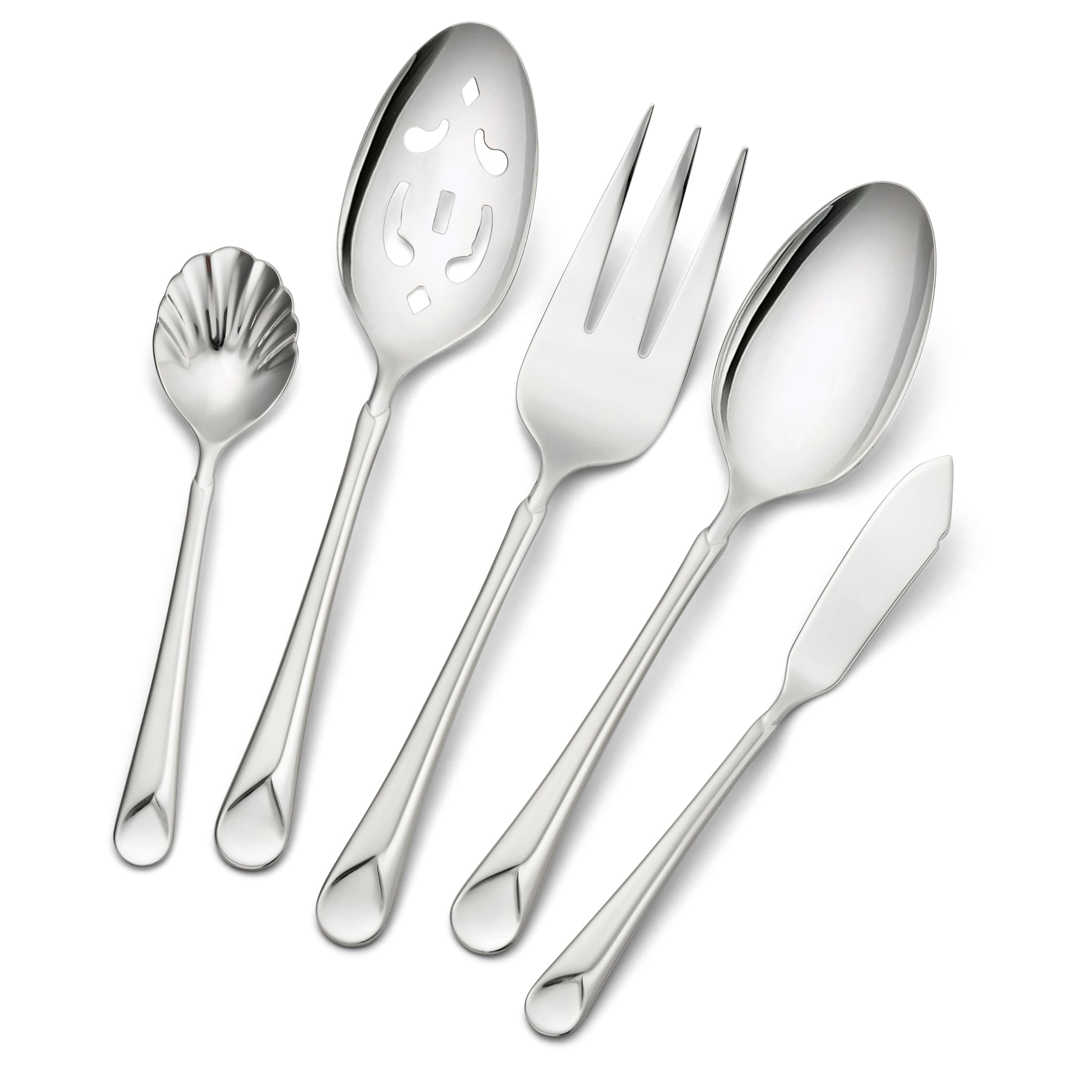 ZWILLING Provence 45-Piece Flatware Set, 18/10 Stainless Steel, Dual Mirror-Satin Finish, Service for 8, 5-piece placesetting plus 5 serving pieces - Image 3