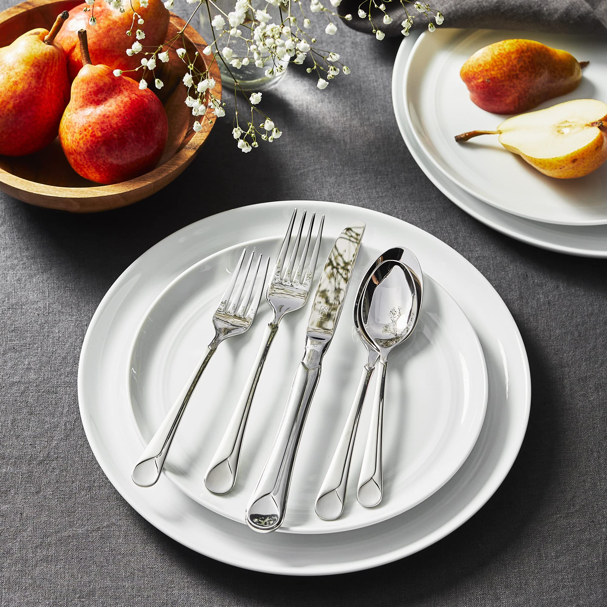 ZWILLING Provence 45-Piece Flatware Set, 18/10 Stainless Steel, Dual Mirror-Satin Finish, Service for 8, 5-piece placesetting plus 5 serving pieces - Image 7