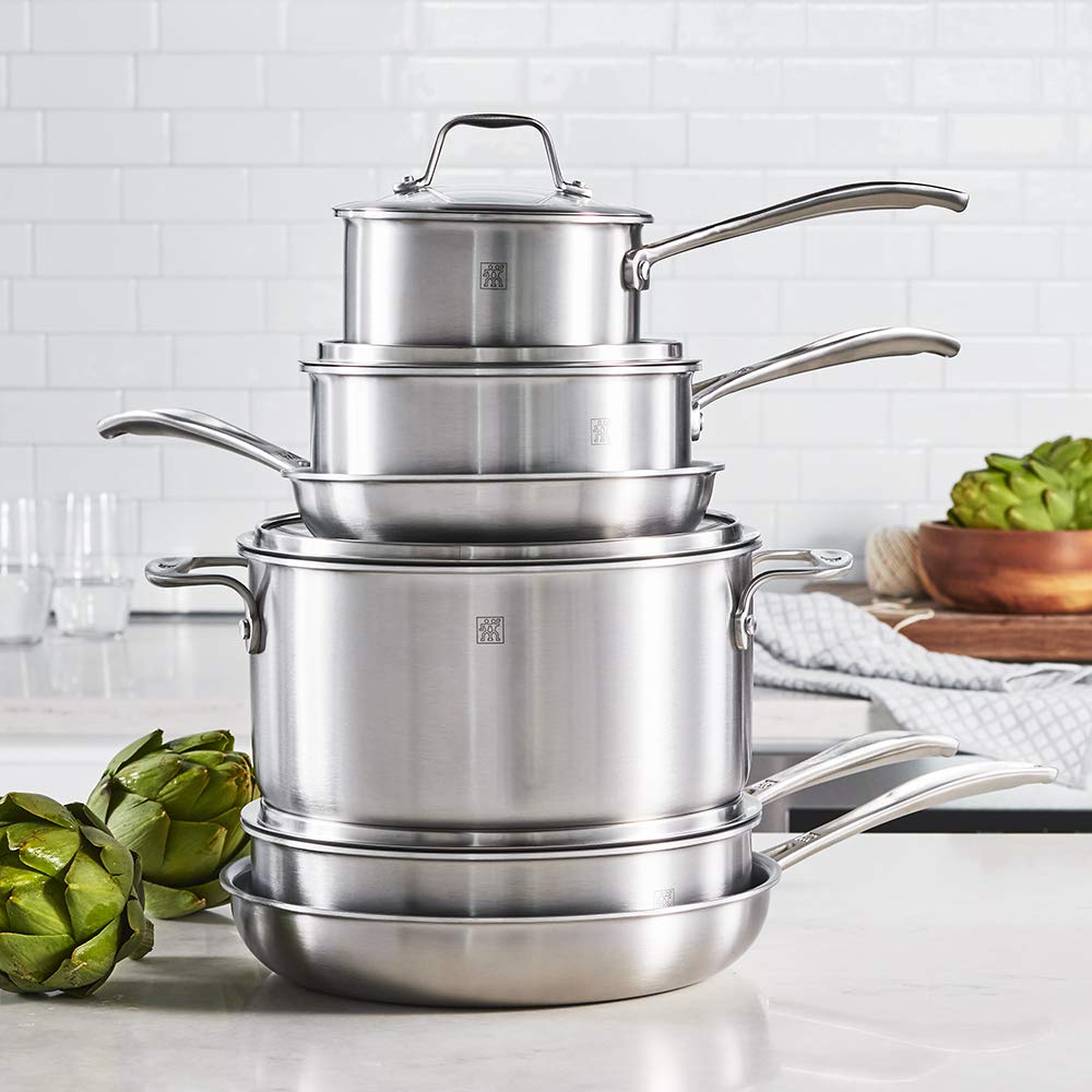 ZWILLING Spirit Ceramic Nonstick Cookware Set, 10-pc, Stainless Steel - Image 9