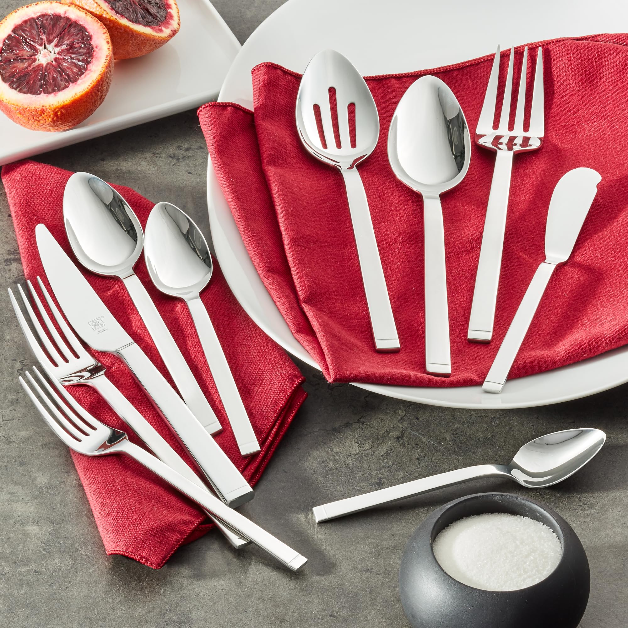 ZWILLING Squared 45-pc 18/10 Stainless Steel Flatware Set - Image 3